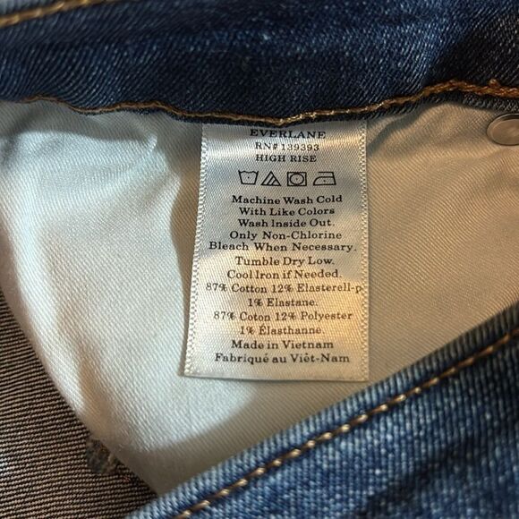 EVERLANE denim blue jeans 26 high rise - Picture 5 of 6